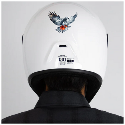 Grey Parrot Bird With Red Feathers Vinyl Sticker Decal