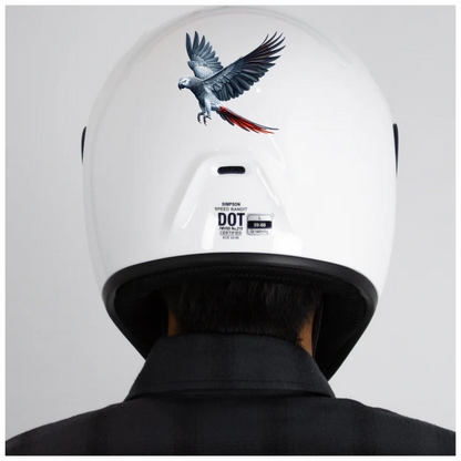 Grey Parrot Bird With Red Tail Vinyl Sticker Decal
