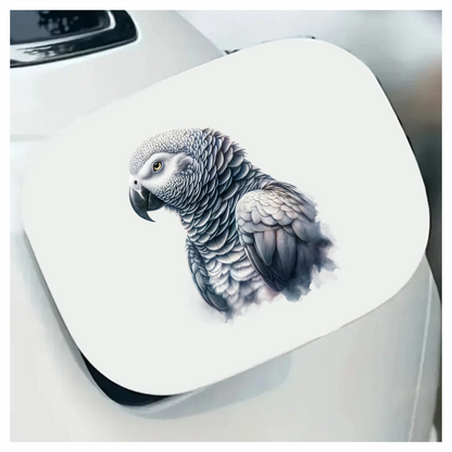 Grey Parrot Bird Close Up View Vinyl Sticker Decal