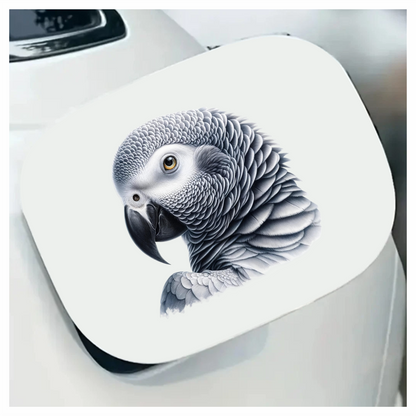 Grey Parrot African Bird Close Vinyl Sticker Decal
