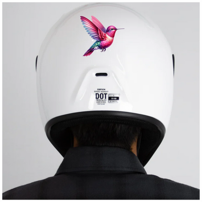 Pink Hummingbird Bird Flying With Wings Vinyl Sticker Decal