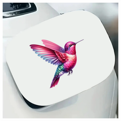 Pink Hummingbird Bird Flying With Wings Vinyl Sticker Decal
