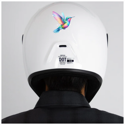 Rainbow Hummingbird Bird Flying With Wings Vinyl Sticker Decal