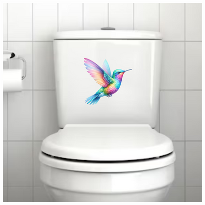 Rainbow Hummingbird Bird Flying With Wings Vinyl Sticker Decal
