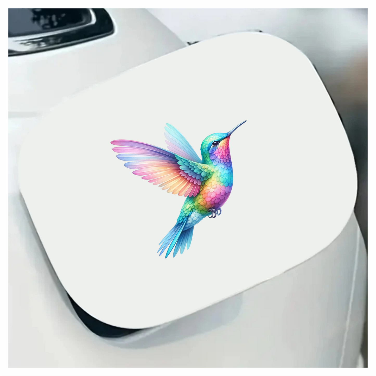 Rainbow Hummingbird Bird Flying With Wings Vinyl Sticker Decal