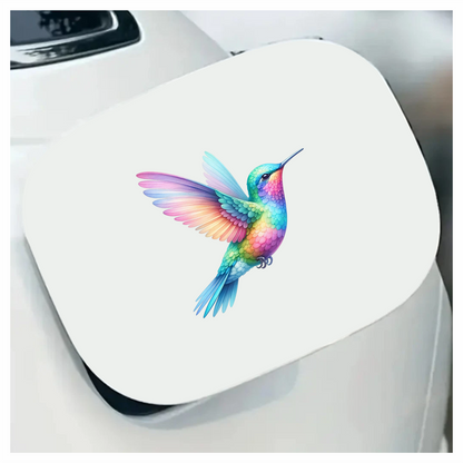 Rainbow Hummingbird Bird Flying With Wings Vinyl Sticker Decal