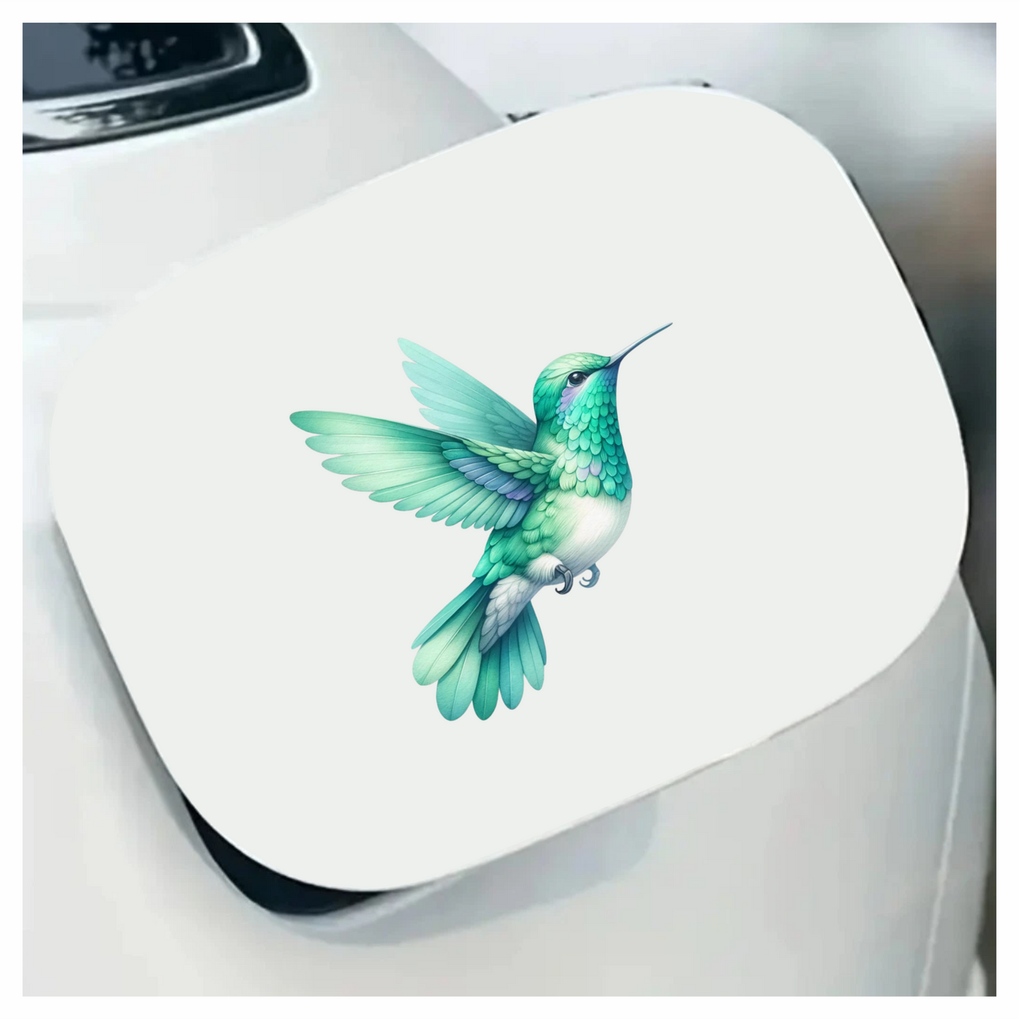 Green Hummingbird Bird Flying With Wings Vinyl Sticker Decal