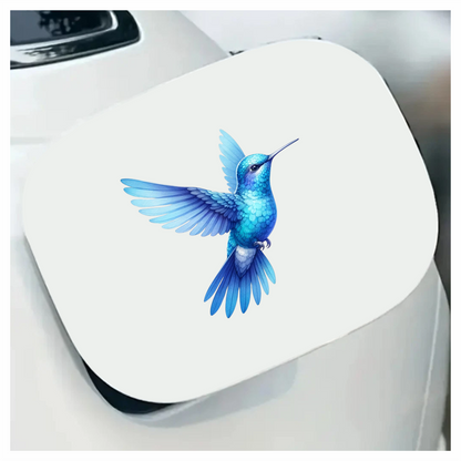 Blue Hummingbird Bird Flying With Wings Vinyl Sticker Decal
