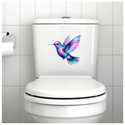 Purple Hummingbird Bird Flying With Wings Vinyl Sticker Decal