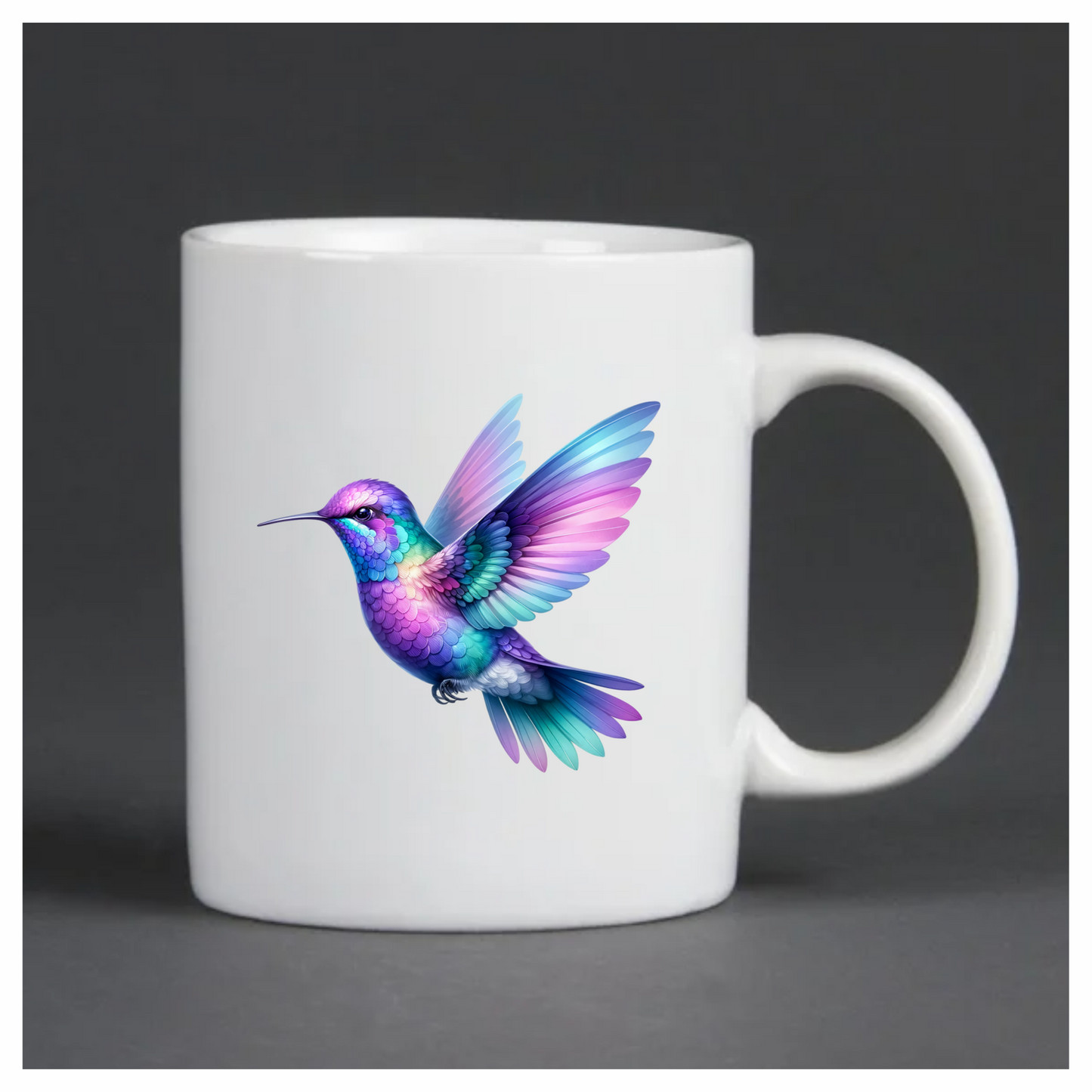 Purple Hummingbird Bird Flying With Wings Vinyl Sticker Decal