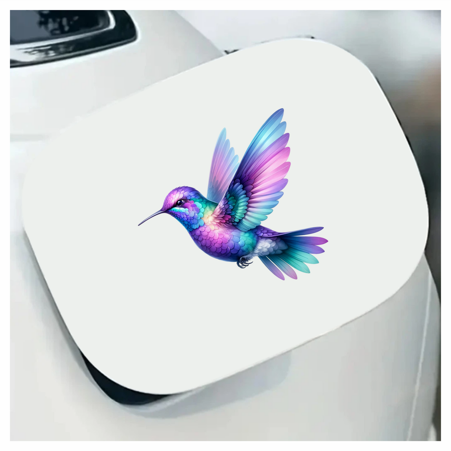 Purple Hummingbird Bird Flying With Wings Vinyl Sticker Decal