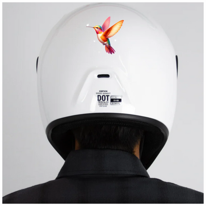 Orange Hummingbird Bird Flying With Wings Vinyl Sticker Decal