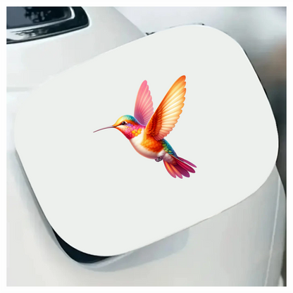 Orange Hummingbird Bird Flying With Wings Vinyl Sticker Decal