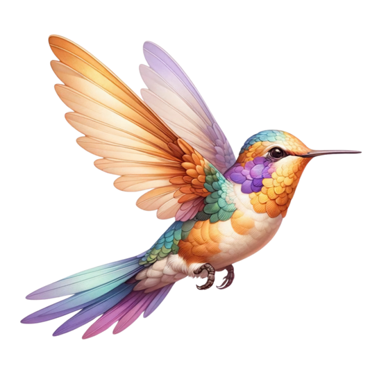 Multi Hummingbird Bird Flying With Wings Vinyl Sticker Decal