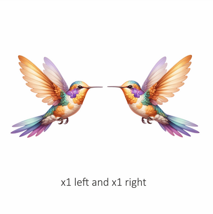 Multi Hummingbird Bird Flying With Wings Vinyl Sticker Decal