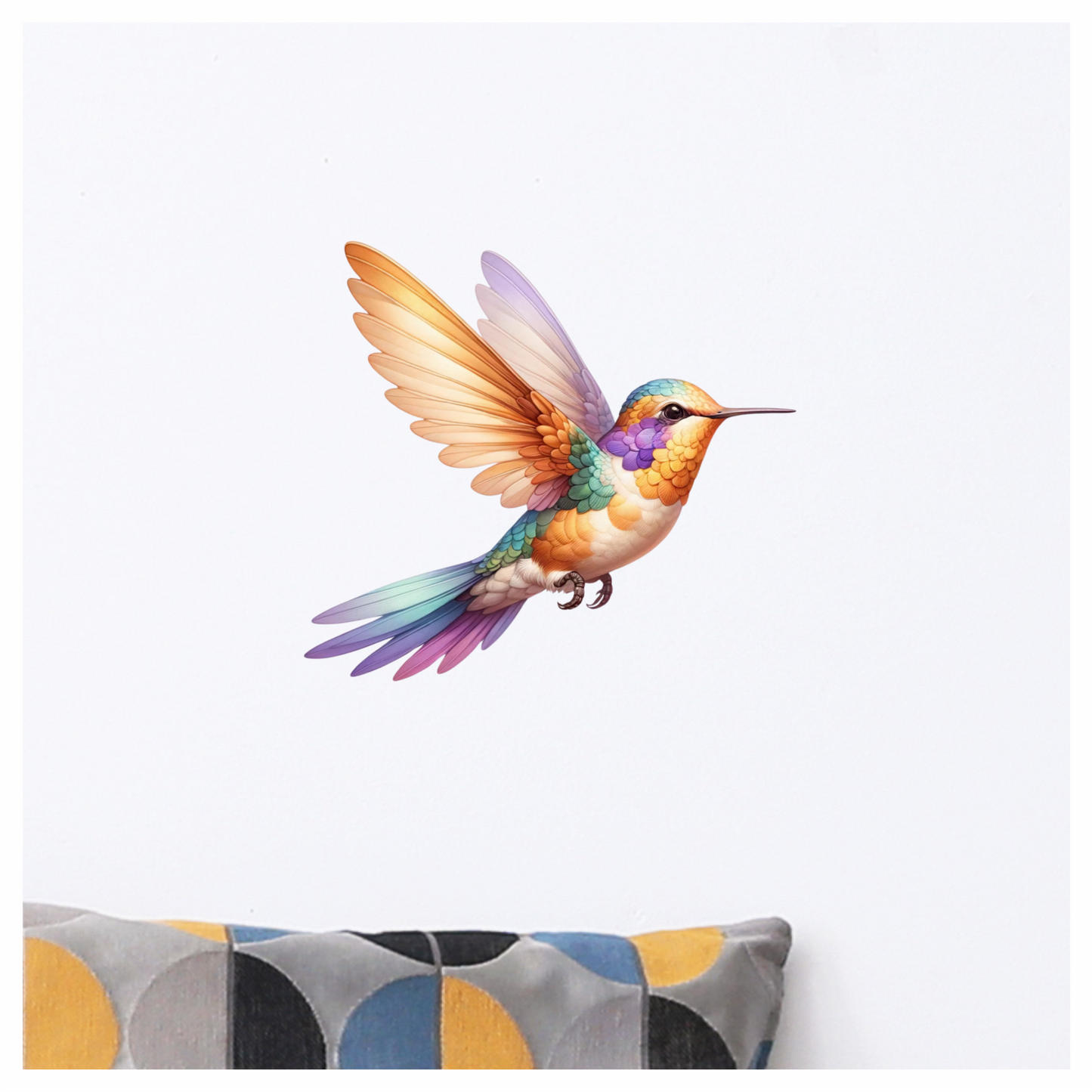 Multi Hummingbird Bird Flying With Wings Vinyl Sticker Decal
