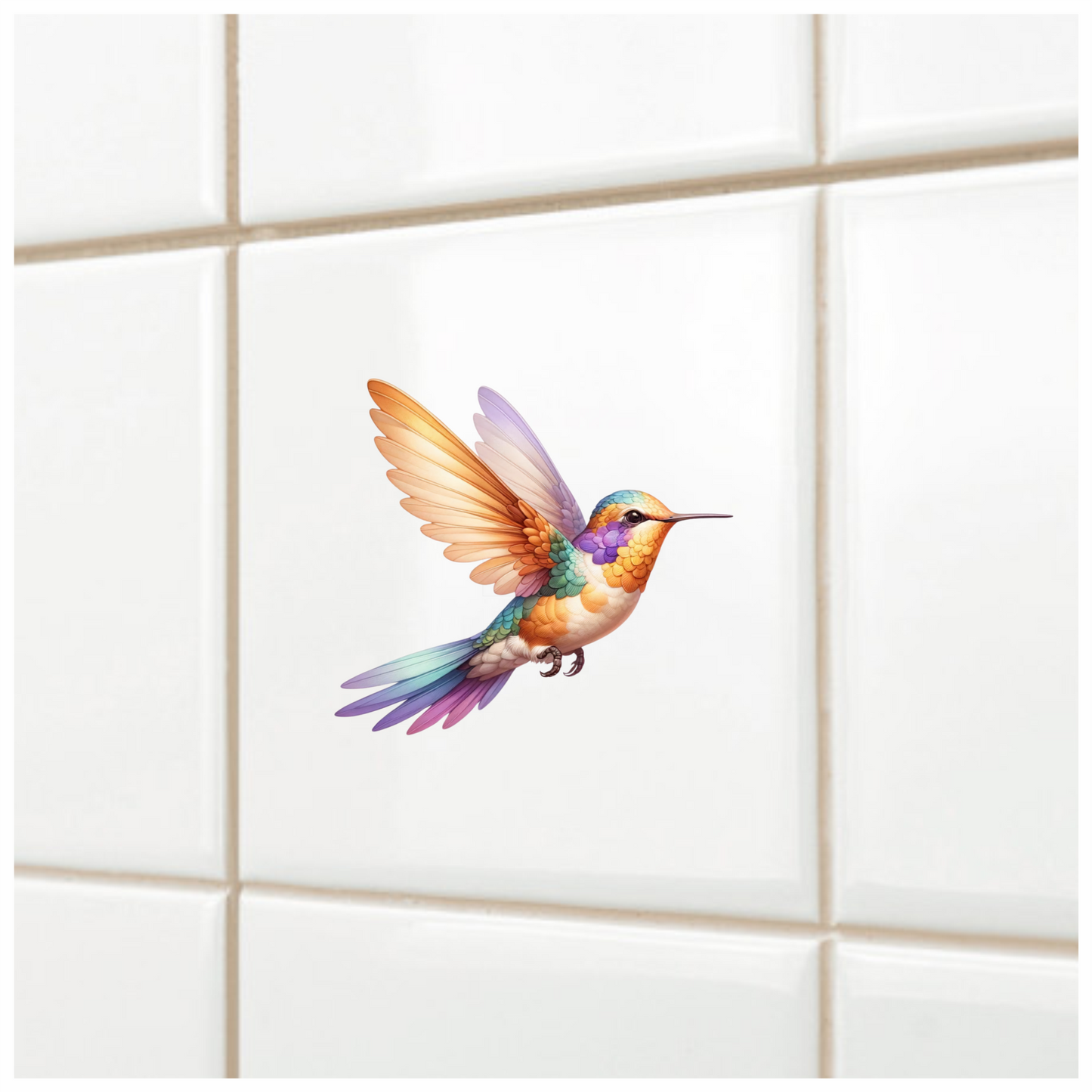 Multi Hummingbird Bird Flying With Wings Vinyl Sticker Decal