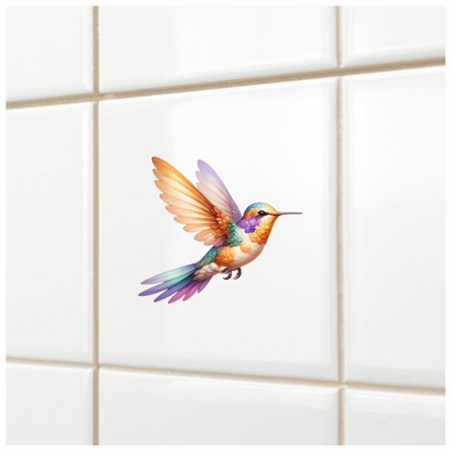 Multi Hummingbird Bird Flying With Wings Vinyl Sticker Decal