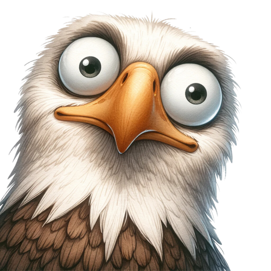 White Eagle Bird With Brown Feathers Vinyl Sticker Decal