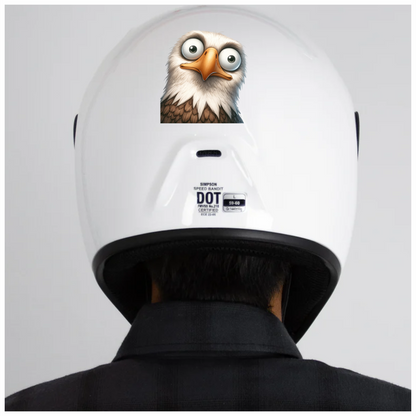 White Eagle Bird With Brown Feathers Vinyl Sticker Decal