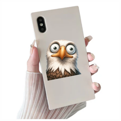 White Eagle Bird With Brown Feathers Vinyl Sticker Decal