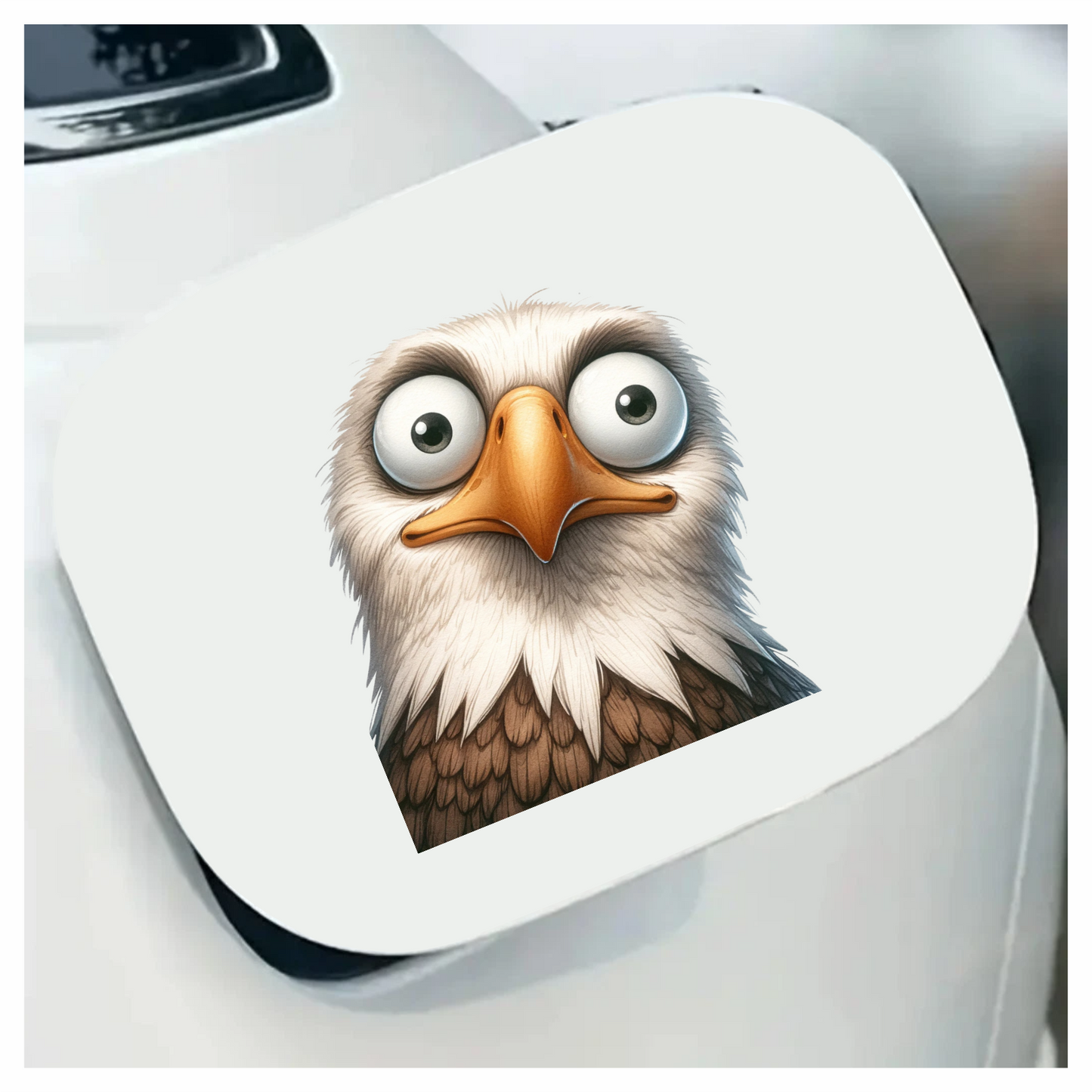 White Eagle Bird With Brown Feathers Vinyl Sticker Decal