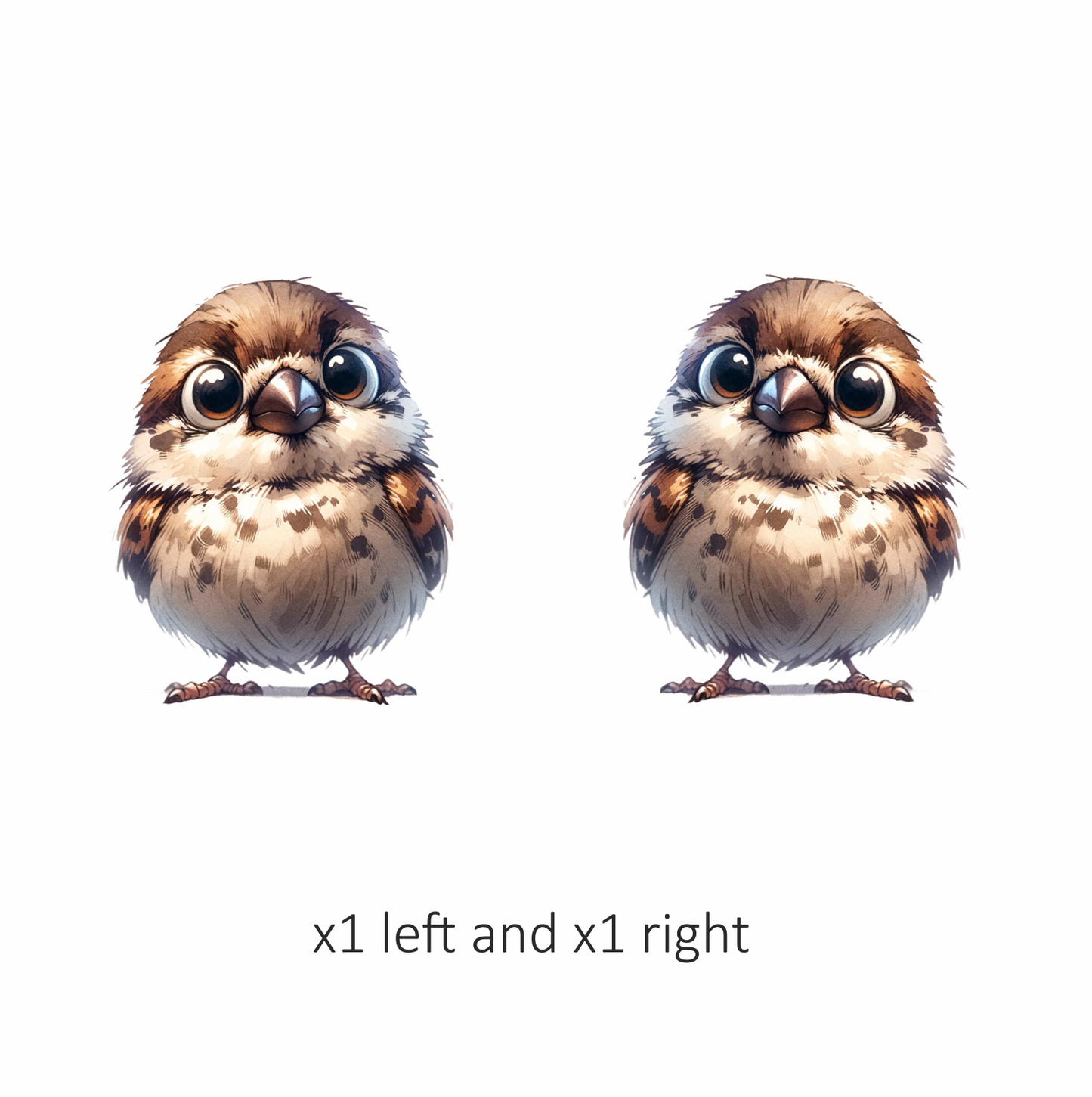 Brown Sparrow Bird With White Chest Vinyl Sticker Decal