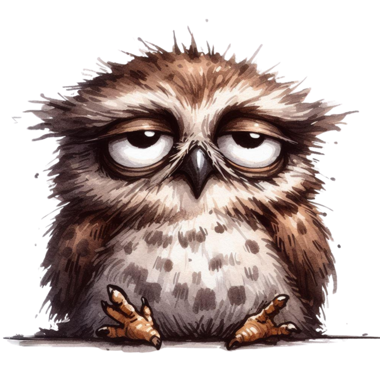 Brown Owl Bird With Dark Spots Vinyl Sticker Decal