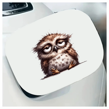 Brown Owl Bird With Dark Spots Vinyl Sticker Decal