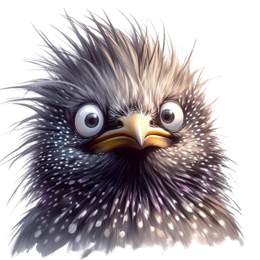 Black Starling Bird With White Spots Vinyl Sticker Decal