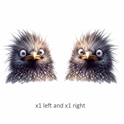 Black Starling Bird With White Spots Vinyl Sticker Decal