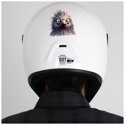 Black Starling Bird With White Spots Vinyl Sticker Decal