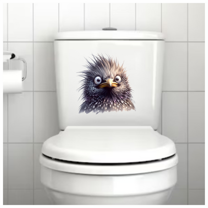 Black Starling Bird With White Spots Vinyl Sticker Decal