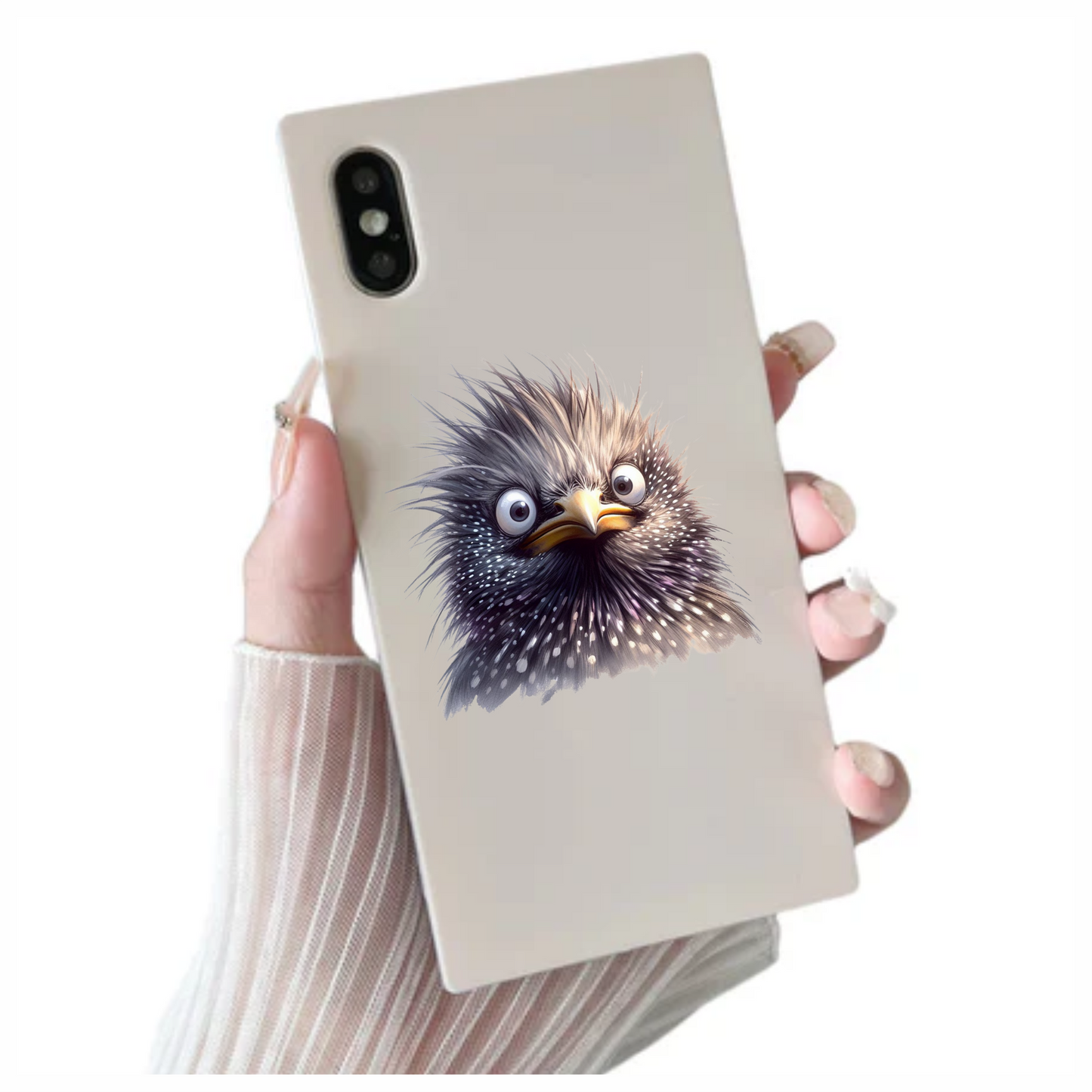 Black Starling Bird With White Spots Vinyl Sticker Decal