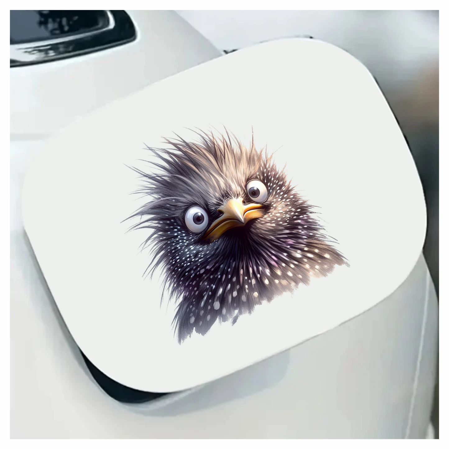 Black Starling Bird With White Spots Vinyl Sticker Decal