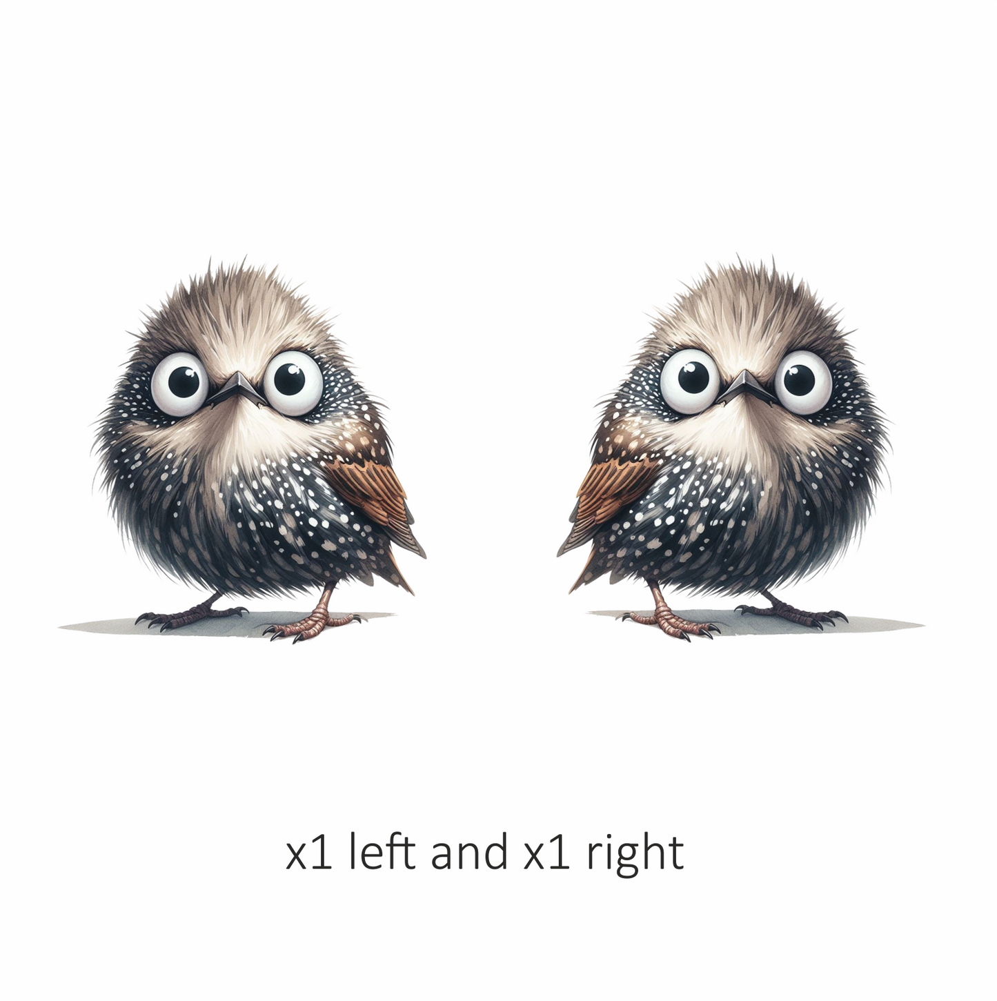 Brown Owl Bird With White Spots Vinyl Sticker Decal