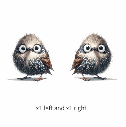 Brown Owl Bird With White Spots Vinyl Sticker Decal