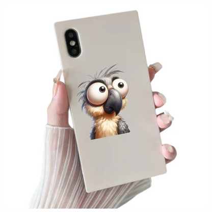 Grey Parrot Bird With Large Eyes Vinyl Sticker Decal