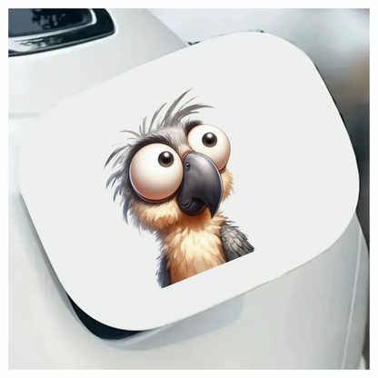 Grey Parrot Bird With Large Eyes Vinyl Sticker Decal