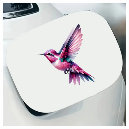 Pink Hummingbird Flying Spread Wings Vinyl Sticker Decal