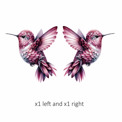 Pink Hummingbird Flying Small Wings Vinyl Sticker Decal