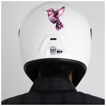 Pink Hummingbird Flying Small Wings Vinyl Sticker Decal