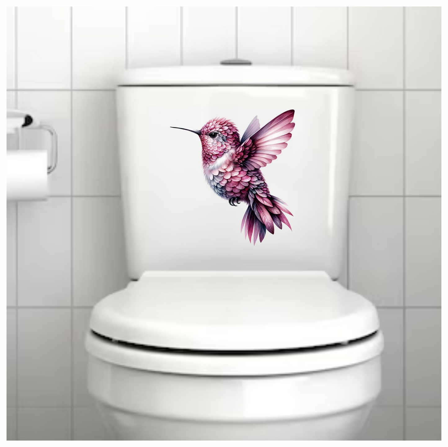 Pink Hummingbird Flying Small Wings Vinyl Sticker Decal