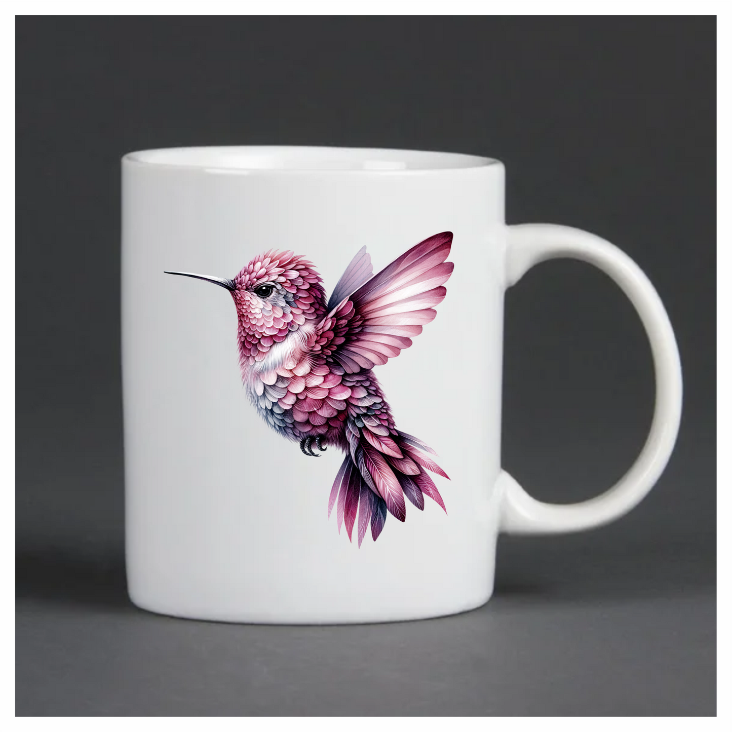 Pink Hummingbird Flying Small Wings Vinyl Sticker Decal