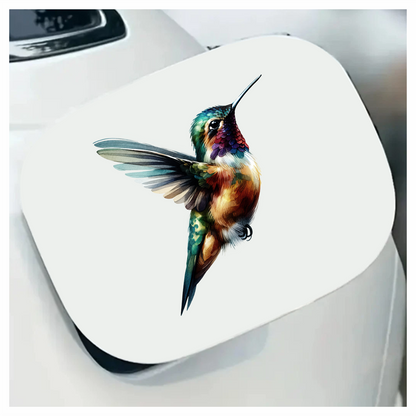 Multicolor Hummingbird Flying Open Wings Vinyl Sticker Decal