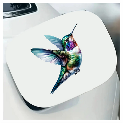 Green Hummingbird Flying Spread Wings Vinyl Sticker Decal