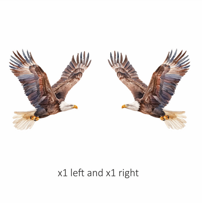 Brown Eagle Bald Flying Wings Vinyl Sticker Decal