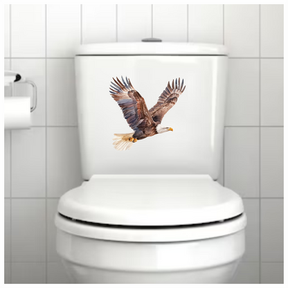 Brown Eagle Bald Flying Wings Vinyl Sticker Decal
