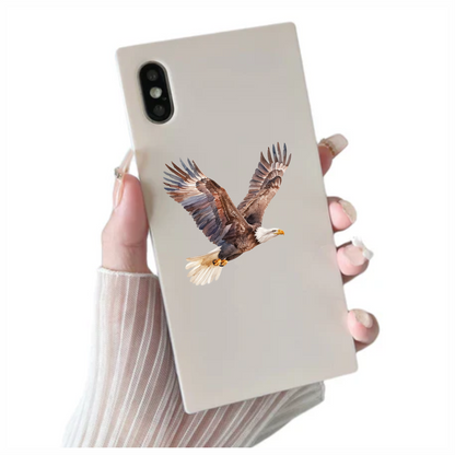 Brown Eagle Bald Flying Wings Vinyl Sticker Decal