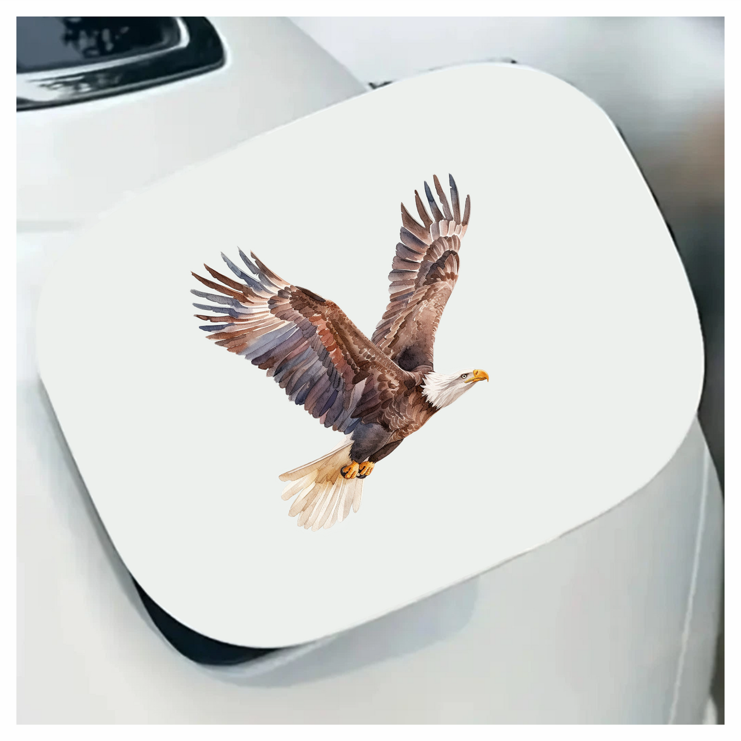 Brown Eagle Bald Flying Wings Vinyl Sticker Decal